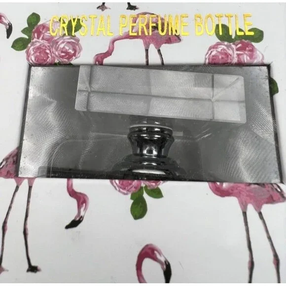 Beautiful Crystal Perfume Bottle with Hand Painted Flamingos - Picture 11 of 11